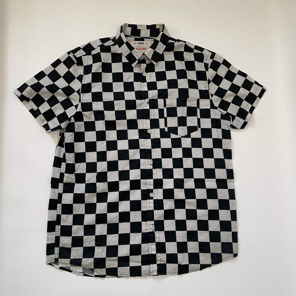 Checkered Button Up Top